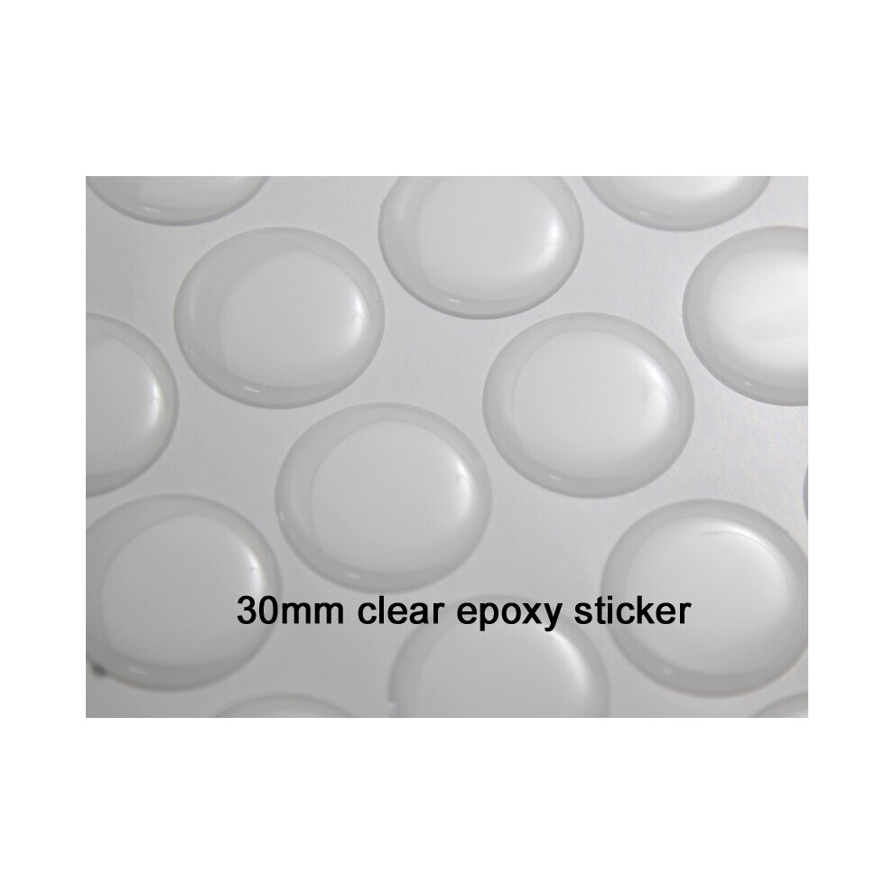 30mm Round Clear Epoxy Dots DIY Crafts for Bottle Caps 3D Effects Jewelry Making Accessories-image-OPC-PBRRWTX-NEW