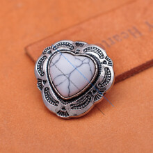 30mm Silver Ethnic Tribal Traditional Flower Love Heart Turquoise Leathercraft Conchos For Belt Bag Wallet Screwback