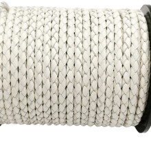 5 Yards 3mm Distressed Brown Leather Bolos Tie 3.0mm Braided Strap Woven Folded Leather Cords for Jewelry Making