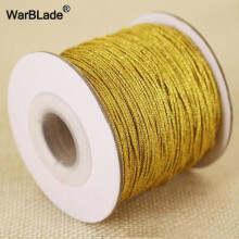 (Golden White-0.8mm About 88m) Jewelry Making Accessories 88m 0.8mm 1mm and Silver Cord With Core Nylon Cord Thread String Rope Bead DIY Braided Bracelet