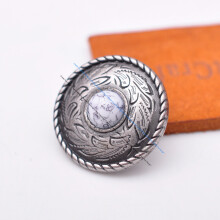 10pcs Western Heavy Duty Silver Rope Side Prairie Dust Leathercraft Western Saddle Bridle Bead Concho Screwback
