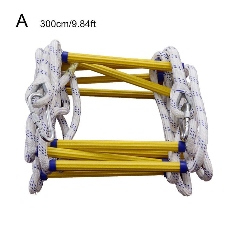 ( 300cm/9.84ft) Resin Fire Fighting Rope Ladder Rescue Training Escape Rope Ladder