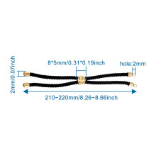 10Pcs Nylon Twisted Cord Adjustable Slider Bracelet Making Slider Charm Link Rope for DIY Jewelry Making Accessories