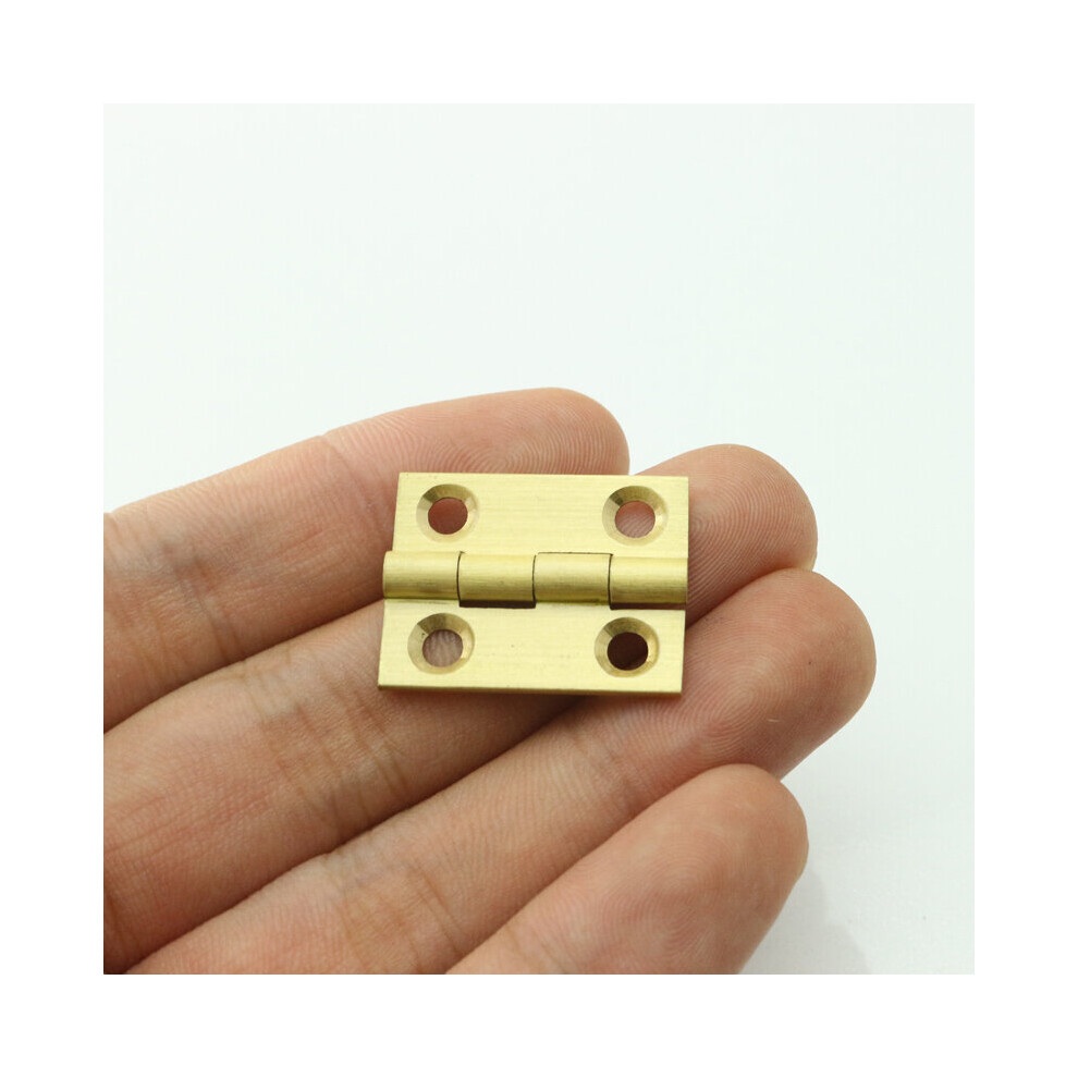 1 Inch Pure Brass Mini Cabinet Drawer Butt Hinge Brass Small Hinge 4 Small Hole Diy Hardware 885486695014