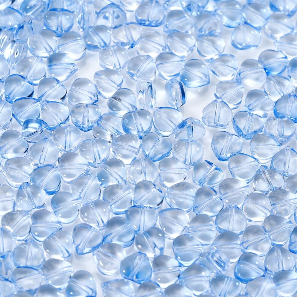 (blue heart White-50pcs Other) 20-50pcs/bag Mixcolour Heart Pentagram Glass Bead Seed Beads Loose Beads Bracelet For DIY Jewelry Making Finding Access-image-OPC-PBRRY2H-NEW