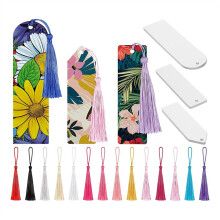 30 Pack Heat Transfer Sublimation Blank Bookmark with Hole DIY Bookmark Single Sided Printing for DIY Craft Projects