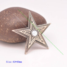 10pc/set Solid Western Cowboy Flower Antique Silver Star Leathercraft Belt Handbag Accessories Bead Concho Screwback