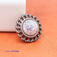 10pcs 25mm Solid Silver Chain Side Leathercraft Belt Bag Hardware Southwest Purple Turquoise Concho Screwback