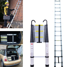 6.2M/20.3M Multi Purpose Ladder for Home Building Maintenance Painting Telescopic Extension Stepladder with Detachable Hook 330lbs Capacity