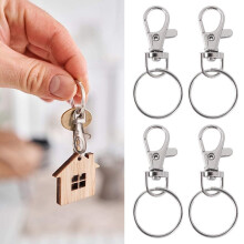 120 Rotating Snap Hooks With Key Ring, Metal Lobster Claw Clasp, Key Ring