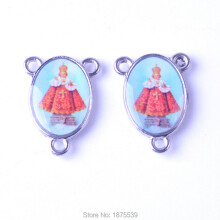 Infant Jesus Rosary Centerpieces 17*14 mm Suitable for 6 mm Bead Rosaries Two Side Same Picture