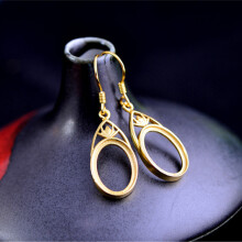 Long-Lasting 24K Plated 925 Silver Earring Components Sterling Silver Earring Settings (10x14mm Oval Blank) E002B