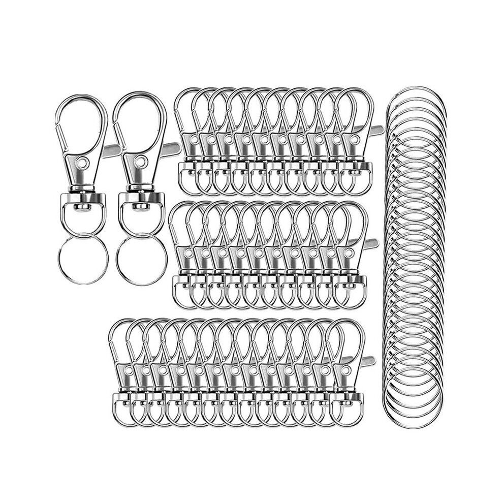 120 Rotating Snap Hooks With Key Ring, Metal Lobster Claw Clasp, Key Ring 885486701432