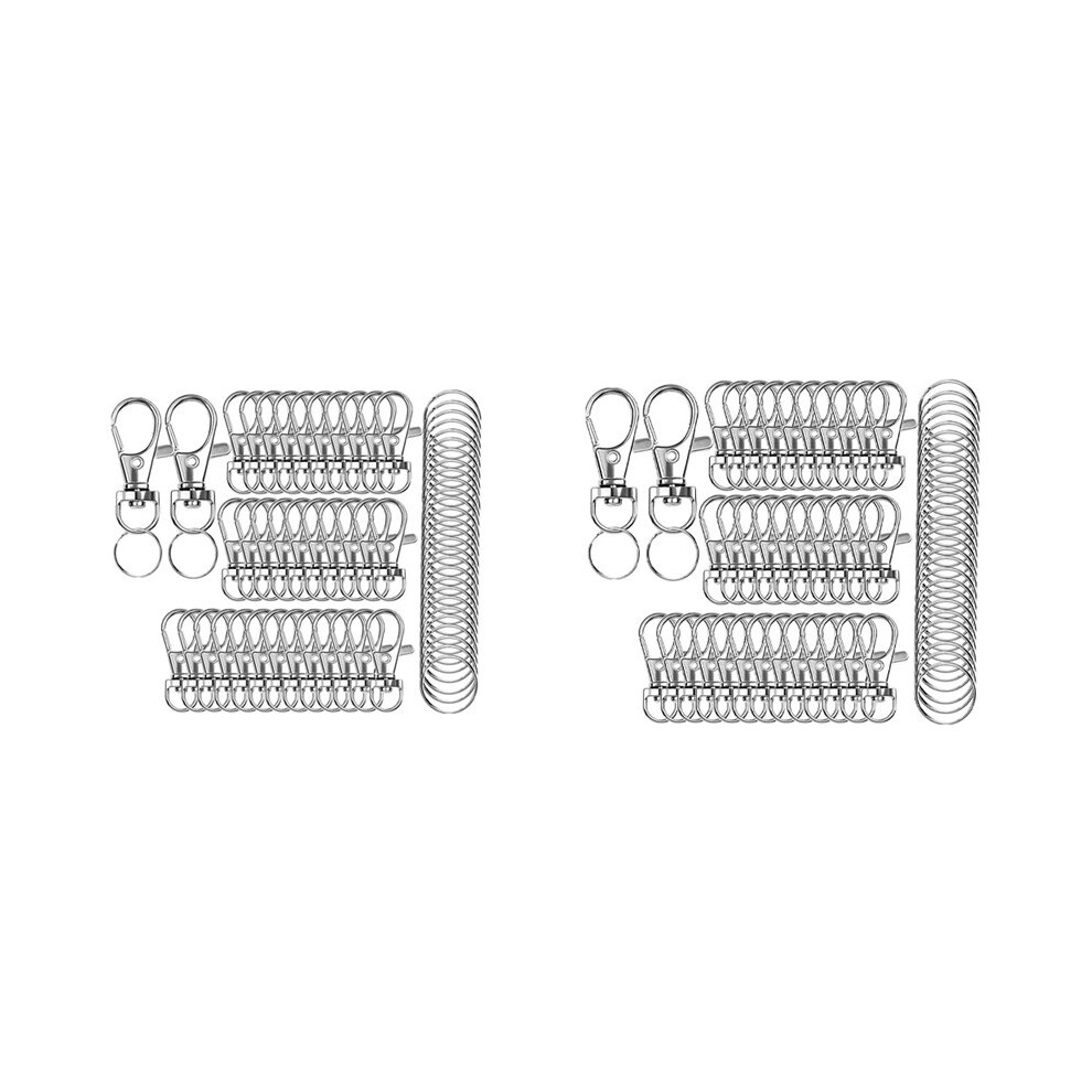120 Rotating Snap Hooks With Key Ring, Metal Lobster Claw Clasp, Key Ring 885486701951