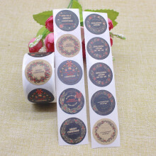 100pc DIY self adhesive lables Merry christmas thank you flower jewelry label tags baby kids sticker label
