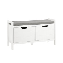 SoBuy® FSR63-W, Hallway Shoe Bench Shoe Rack Cabinet Storage Bench
