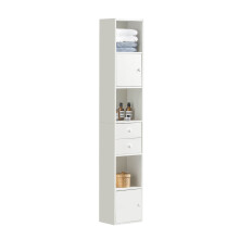 SoBuy STR10-W Bathroom Tall Cabinet Bathroom Shelf Bathroom Storage