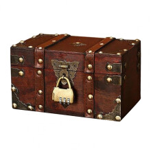 Treasure Chest Retro Wooden Chest Covered Wooden Chest