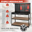 Costway Metal Work Bench Garage Worktable Storage Table W/ Shelves & 2 Drawers 7