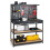 Costway Metal Work Bench Garage Worktable Storage Table W/ Shelves & 2 Drawers 1