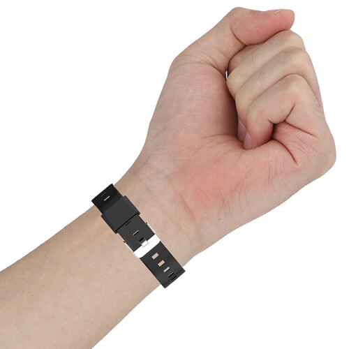 (Black) Silicone Watch Strap for Fitbit Charge 5/4/3/3SE 2