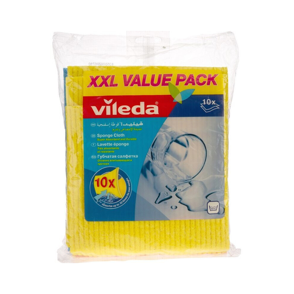 Vileda Sponge Cloth (Pack Of 10, Xxl)