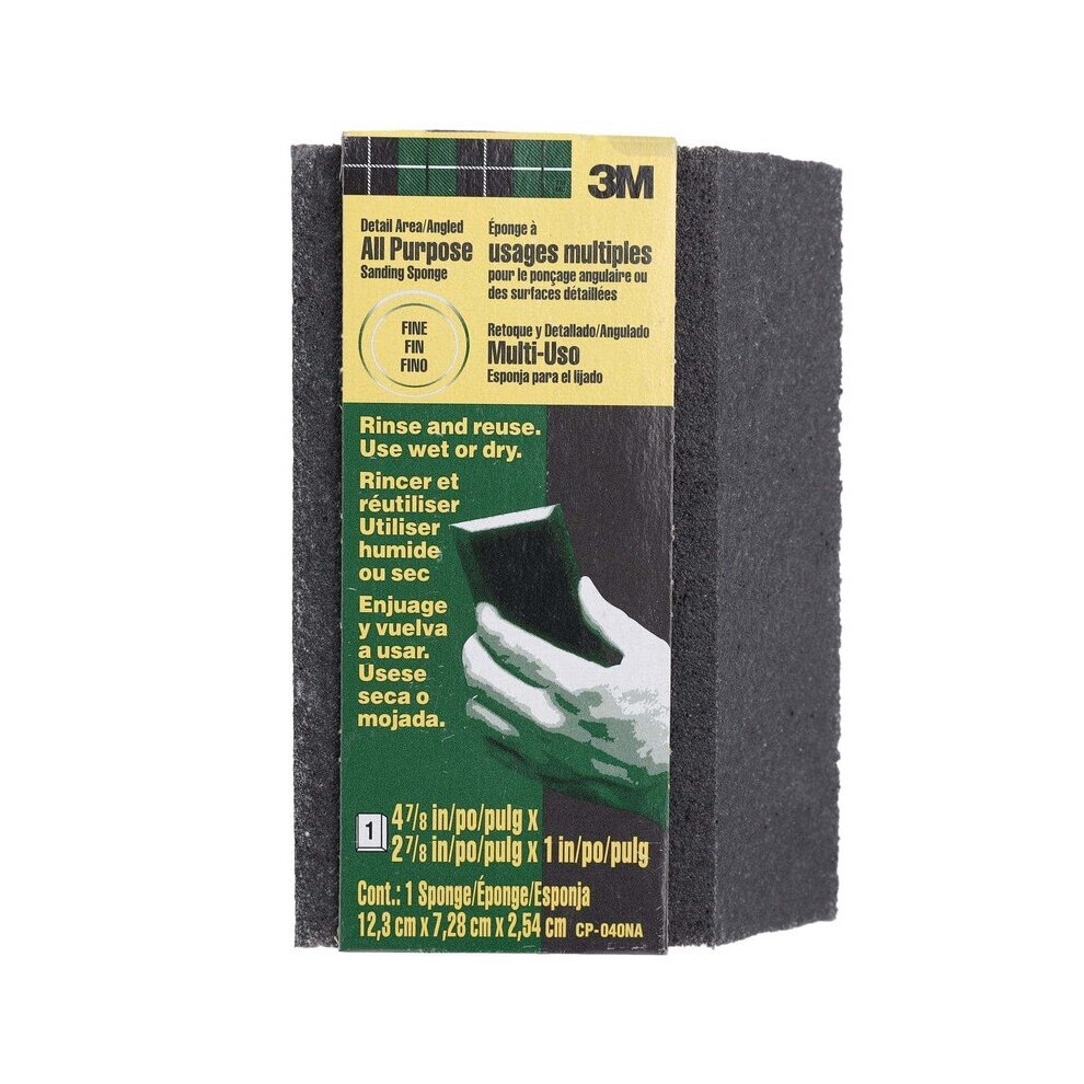 3M Angled Sanding Sponge, Fine Grit (12.3 x 7.30 x 2.54 cm)