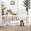 Costway 4 - Panel Dog Gate Step Over Dog Barrier Folding with 2 Removable Feet 7