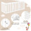 Costway 4 - Panel Dog Gate Step Over Dog Barrier Folding with 2 Removable Feet 5