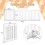 Costway 4 - Panel Dog Gate Step Over Dog Barrier Folding with 2 Removable Feet 2