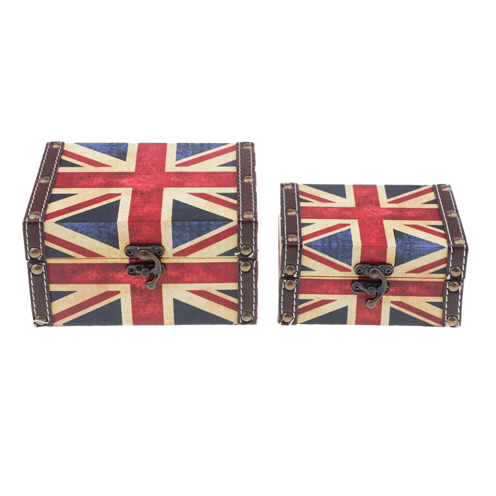 2PCS Antique Wooden Jewelry Box Makeup Organizer Packing Craft Store Case-image-OPC-PBRSJKB-NEW