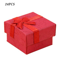 24Pcs Personalised Chocolates Candy Pouch Earring Jewelry Case Wedding Baby Christmas Boxes Decoration