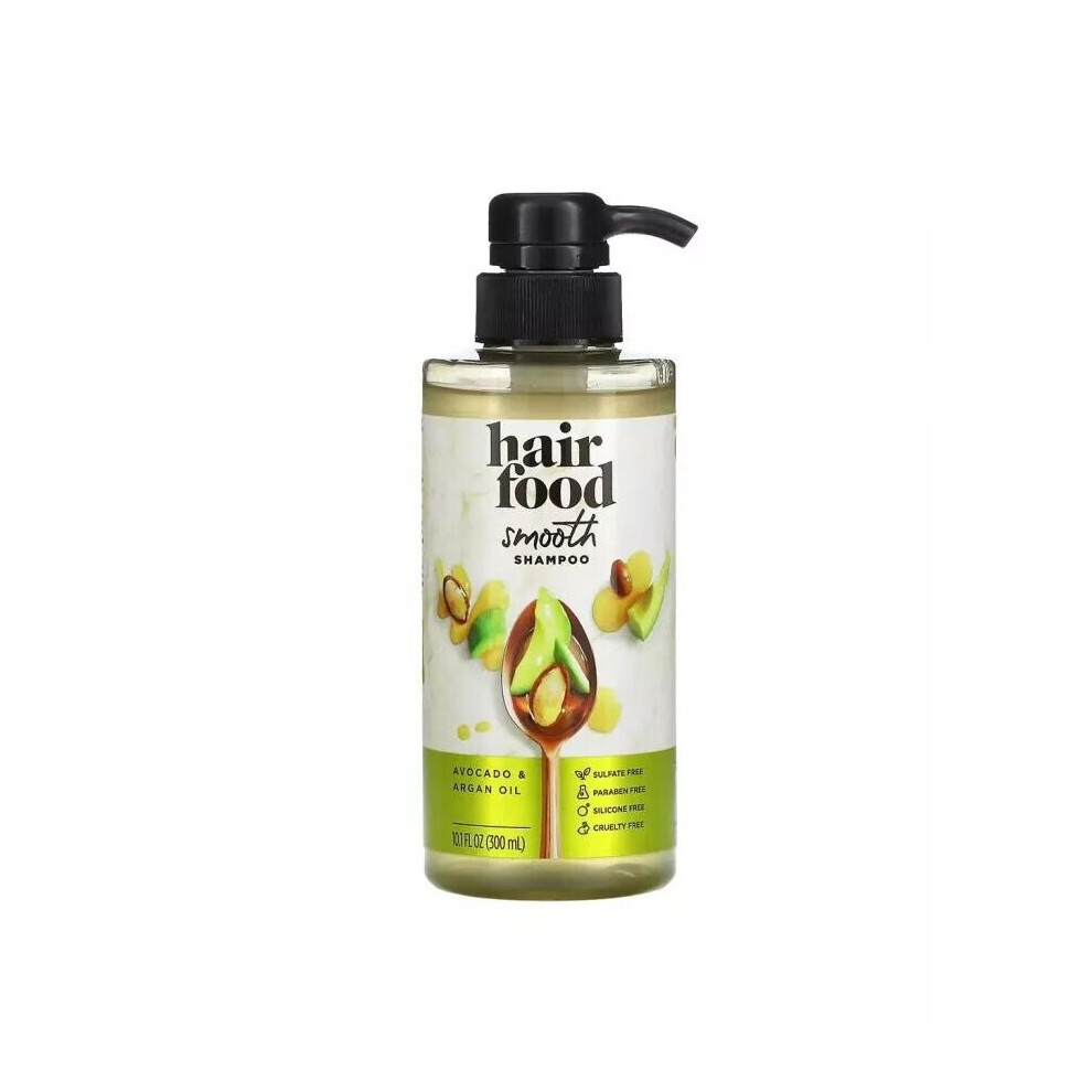 Hair Food Sulfate Free Smoothing Shampoo With Smoothing Treatment, Argan Oil and Avocado