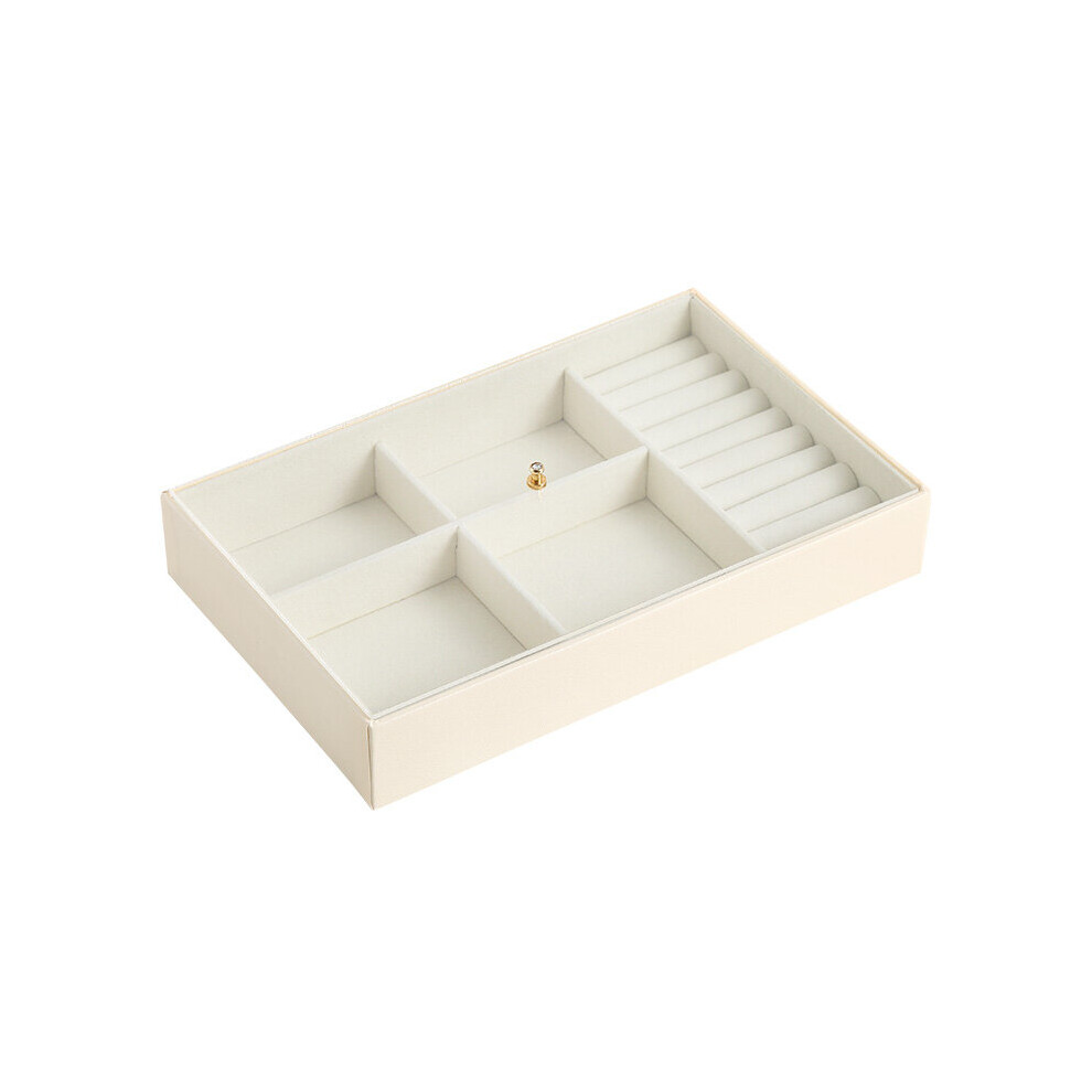 Leather Jewelry Box with Clear Lid Jewelry Display Tray Storage Box Earrings Ring Holder Drawer Organizer Jewelry Storage Case-image-OPC-PBRSPNW-NEW