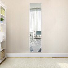 (Silvery White) Modern Slim Frame Full Length Wall Mirror
