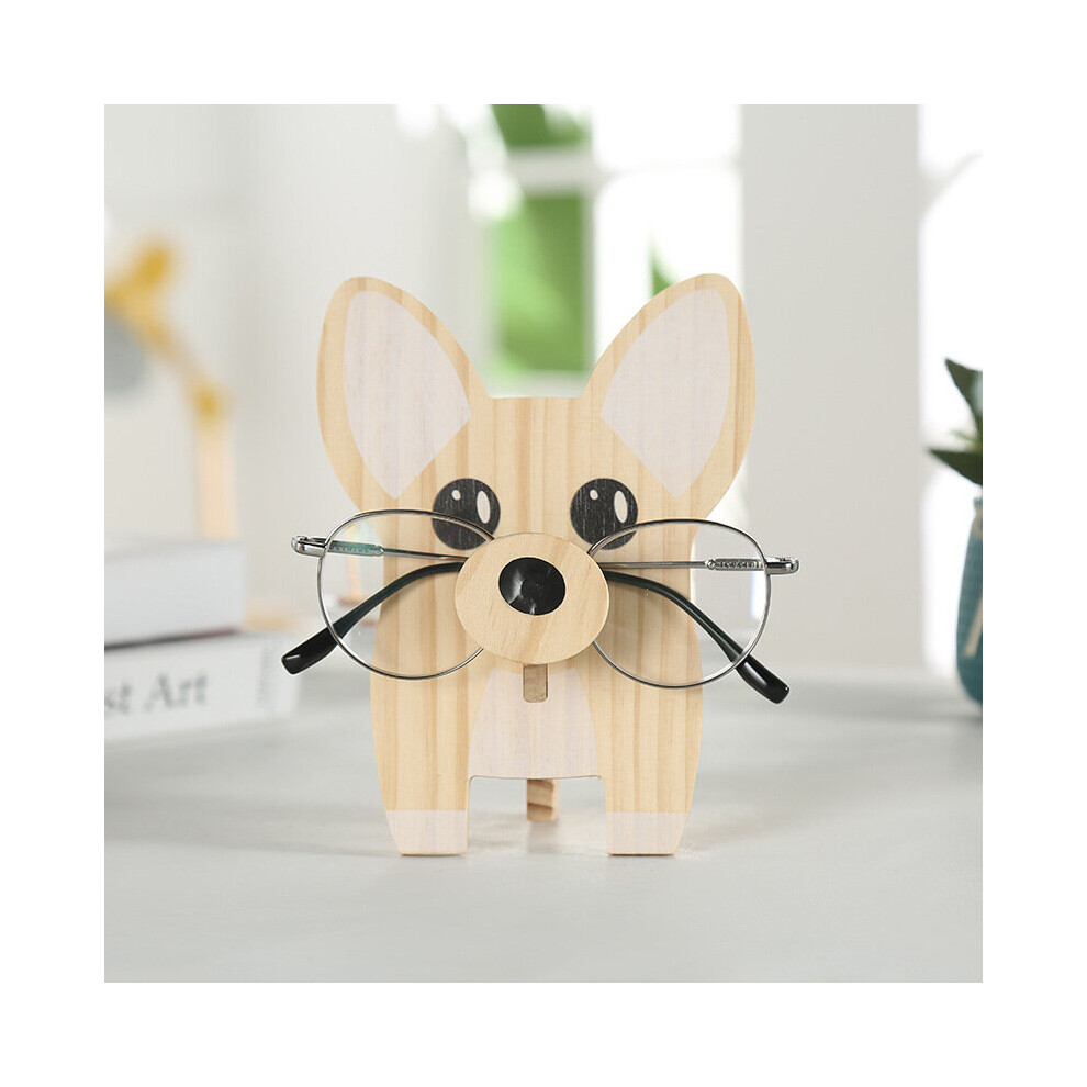 Dog Wooden Glasses Rack, Home Study Desktop Glasses Storage Rack, Glasses Accessories Display Rack, and Practical