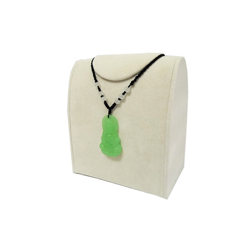 Promotion Beige Velvet Jewelry Display Rack Wooden Necklace Pendant Bead Chain Organizer Storage Exhibition Holder Stand-image-OPC-PBRSYNQ-NEW