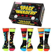 Mens Socks Novelty Space Invaders Oddsocks Retro Gaming Dad Socks
