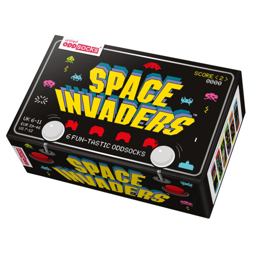 Mens Socks Novelty Space Invaders Oddsocks Retro Gaming Dad Socks 2