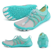 (Green, UK 11) Womens Mens Water Shoes Summer Aqua Shoes Beach Swim Barefoot Wetsuit Surfing