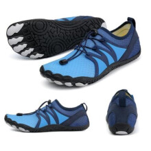 (Dark Blue, UK 8.5) Womens Mens Water Shoes Summer Aqua Shoes Beach Swim Barefoot Wetsuit Surfing