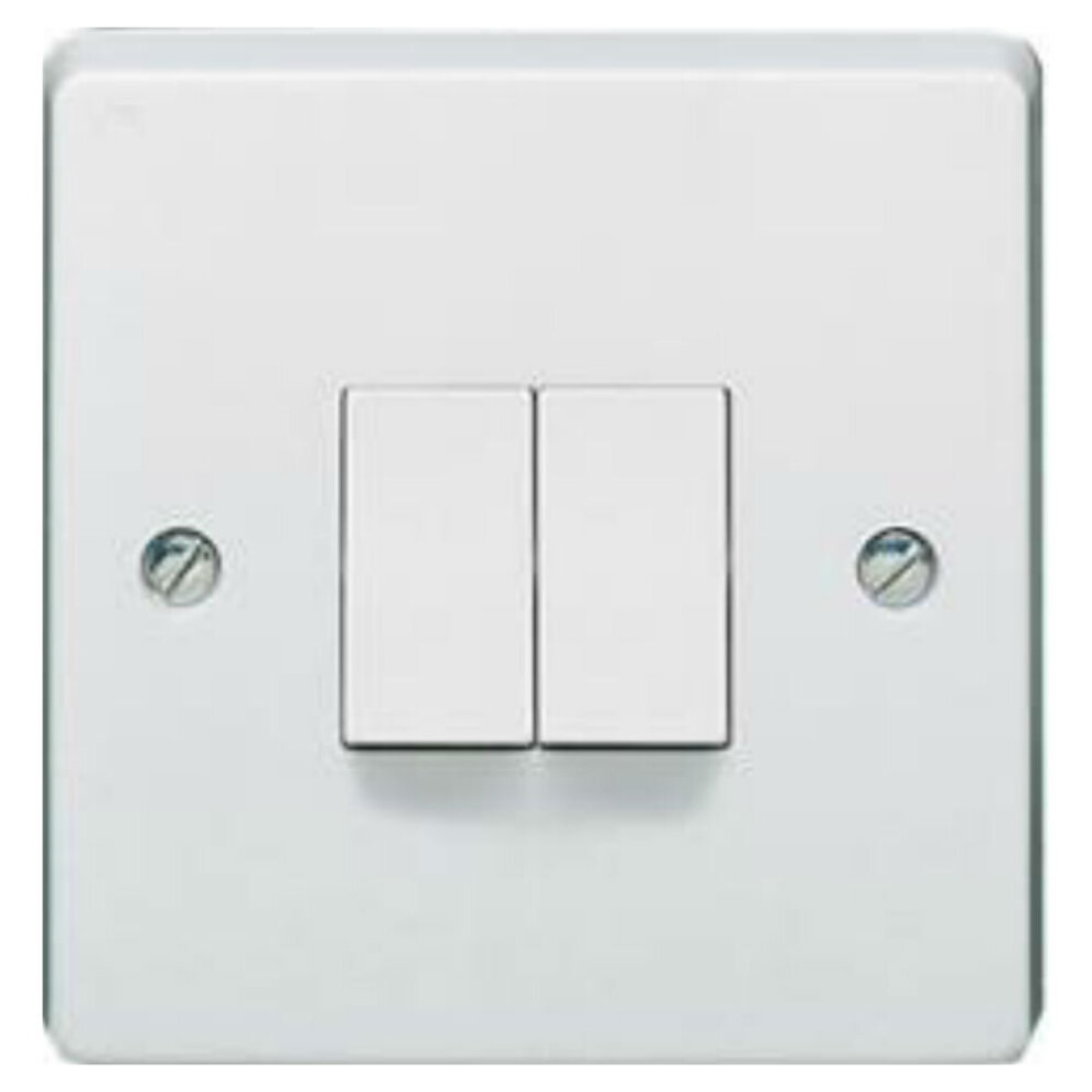 Crabtree 4172 Light Switch 2 Gang 2 Way Sp 10 Amp 5017399008352