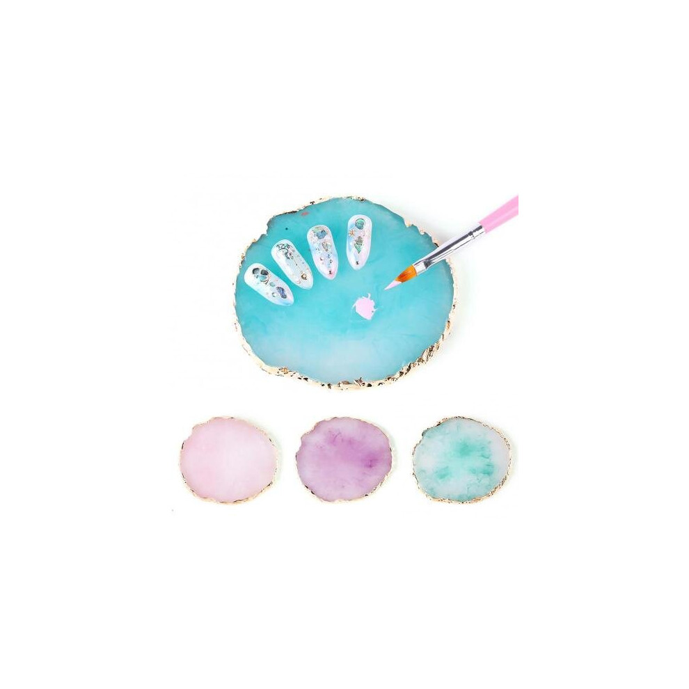 Hot Resin Makeup Mixer Nail Art Polish Mixing Plate Foundation Coloring Palette