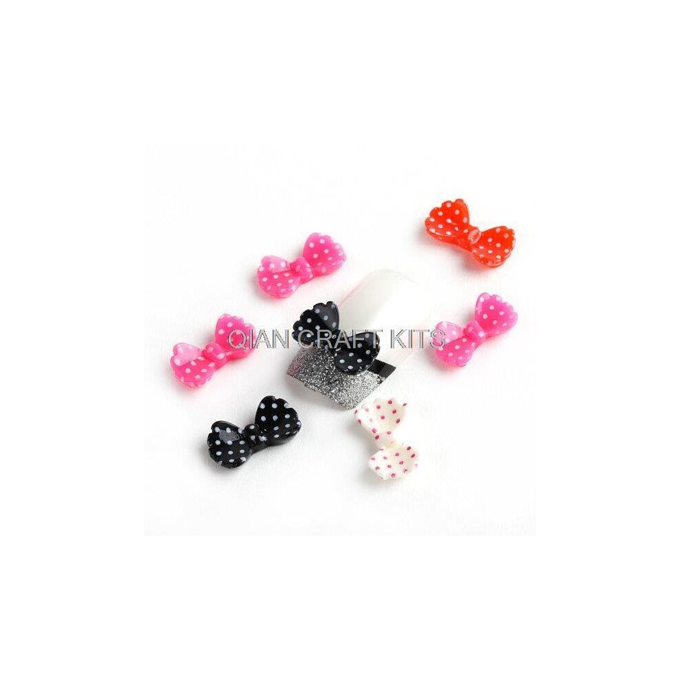 300pcs 3D Mixed colors little resin polka dots Bow Tie Nail Art stickers DIY & Nails Decoration