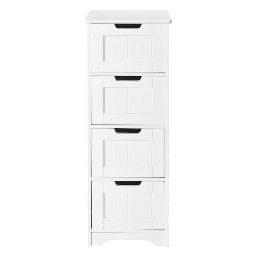 Floor Storage Cabinet Freestanding Bathroom Cupboard with 4 Drawers