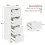 Costway Floor Storage Cabinet Freestanding Bathroom Cupboard with 4 Drawers 4