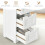 Costway Floor Storage Cabinet Freestanding Bathroom Cupboard with 4 Drawers 3