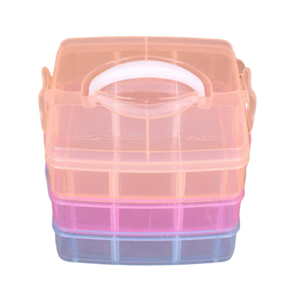 Portable Storage Organizer Box ABS for Beads, Crafts, Display Collection