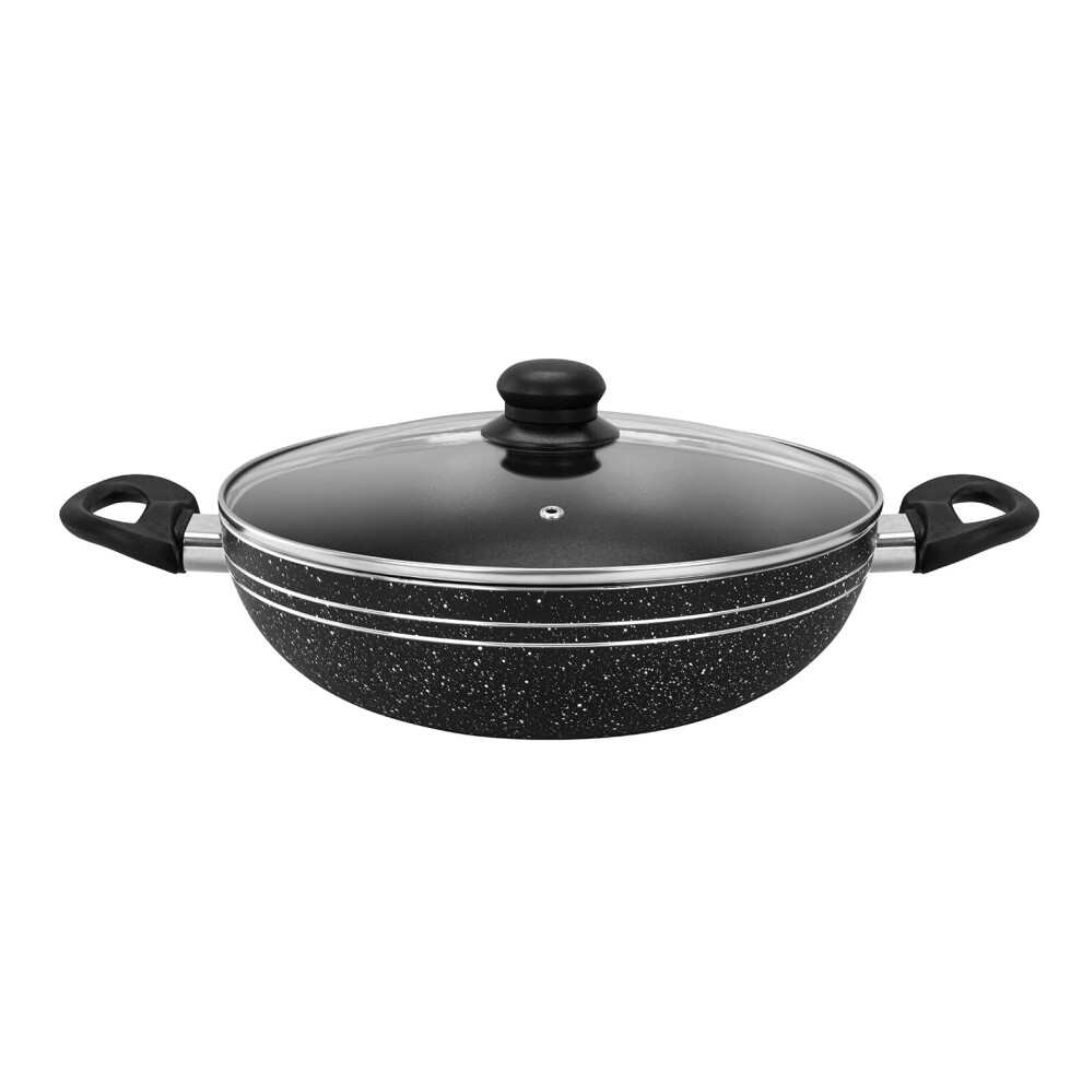 (28 Cm) Royalford Pressed Stir Aluminium Induction Wok Pan