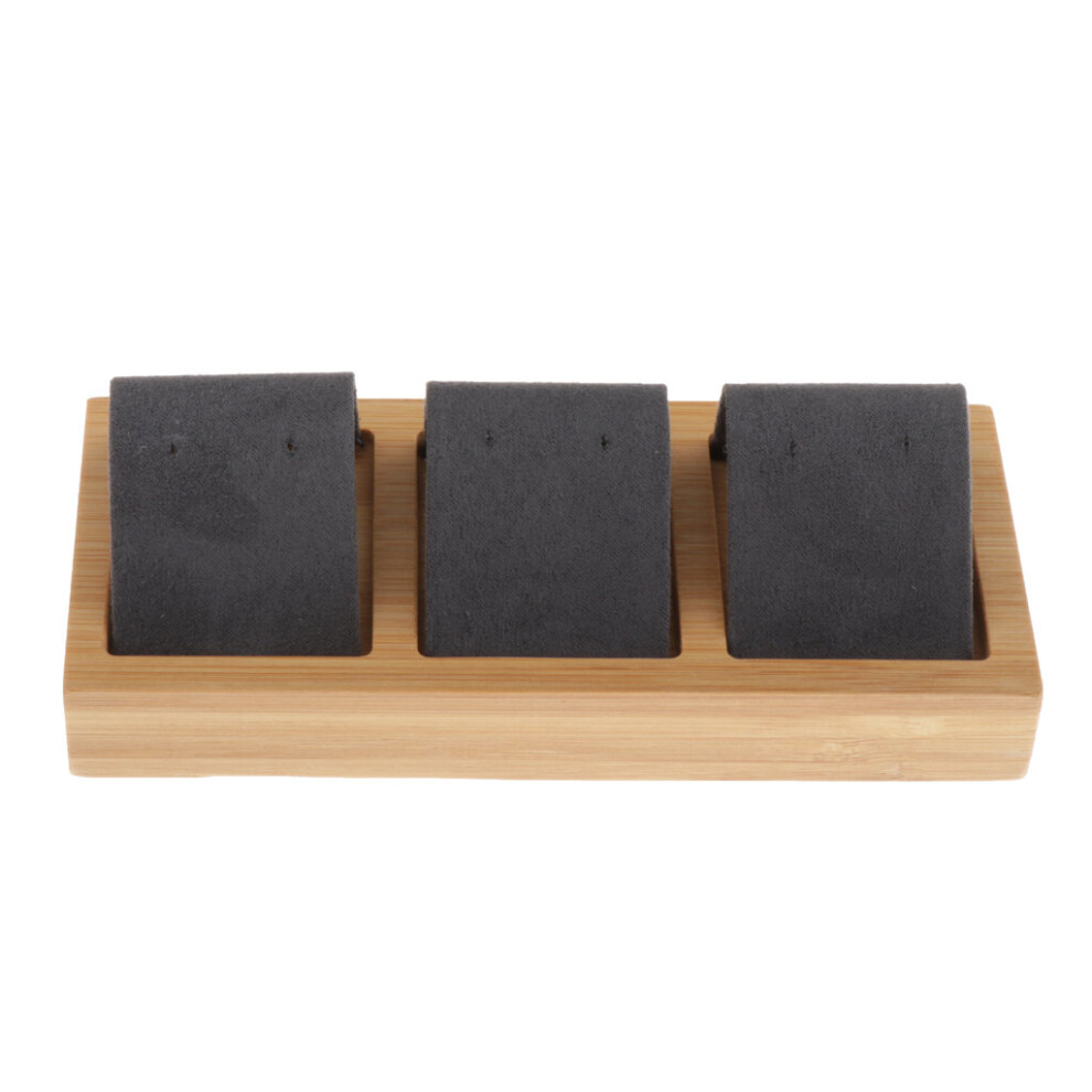 Bamboo Wood Multi-use Dangle Earrings Jewelry Display Tray Showcase Box-image-OPC-PBRT9NT-NEW